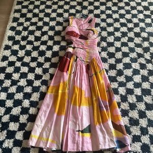 Aje Jolie abstract cut out midi dress AU 4